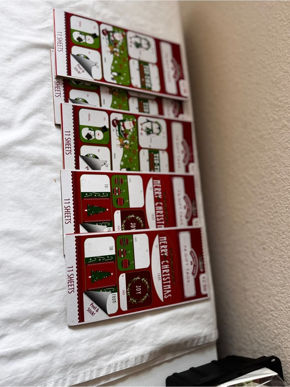 Christmas Gift Tag Sheets - Red and Green Holiday Labels